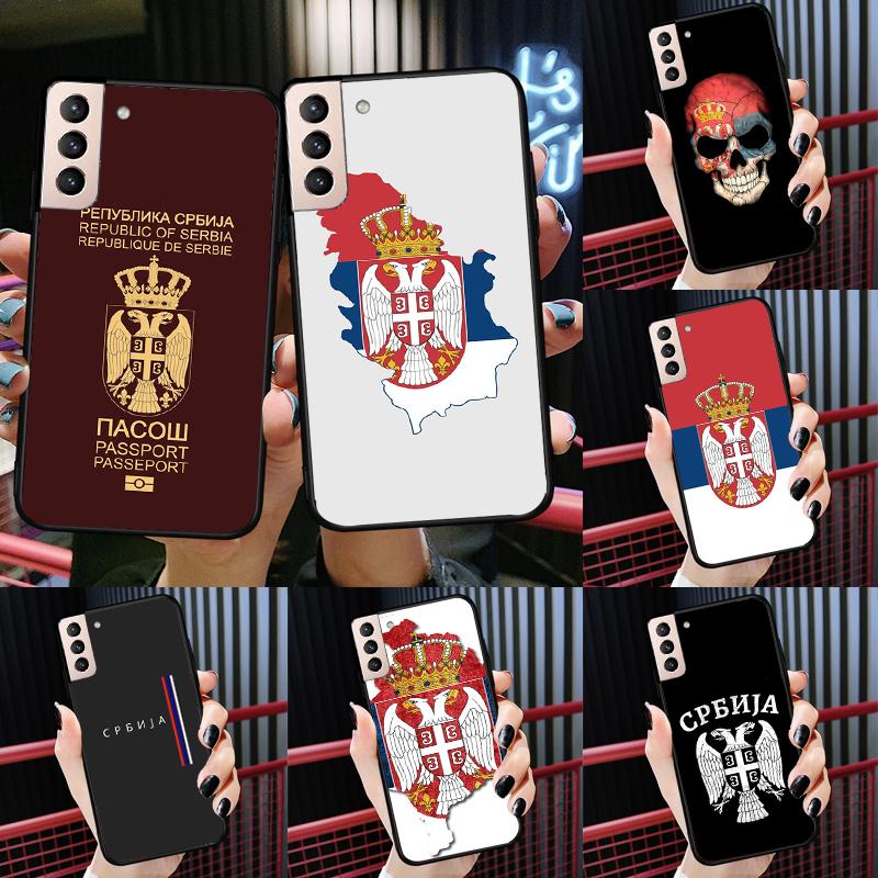 Чехол Флаг Сербии для Samsung Galaxy S23 S21 S22 Ultra S8 S9 S10 Note 10 Plus Note 20 Ultra S20 FE