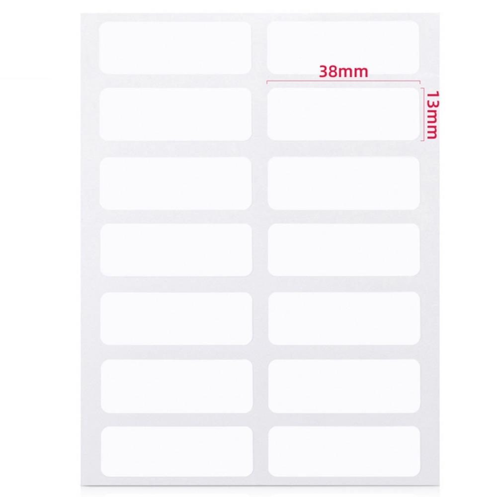 13 X 38mm Labels Blank White Sticky Name Stickers Blank Note Labels Name Number Tags Price Sticker