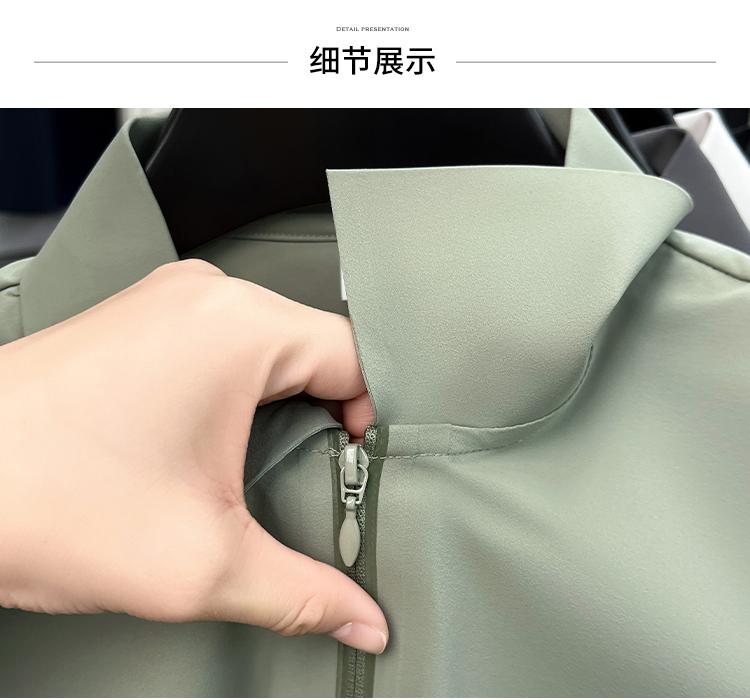 Summer refreshing zipper explosive lightweight and breathable men's short sleeved polo shirt