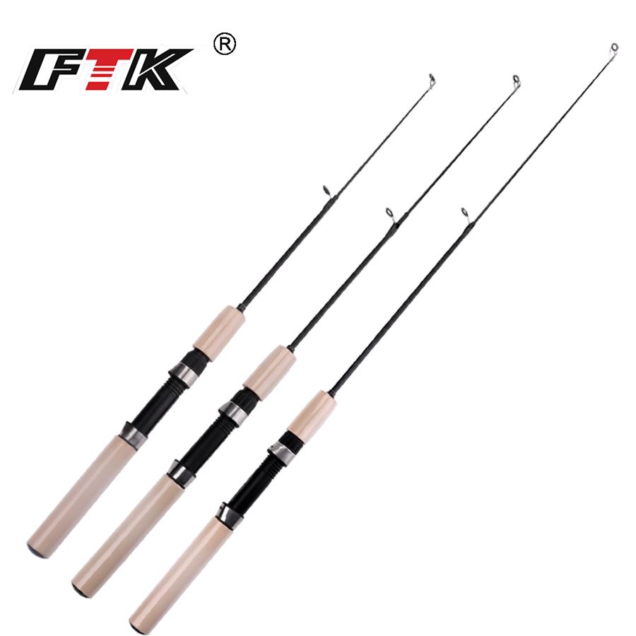 Зимние удочки для зимней рыбалки FTK 55 см/21,65 дюйма 65 см/25,59 дюйма/75 см/29,52 дюйма CW10-20G Катушки для зимней рыбалки Зимние мягкие удочки для ловли карпа