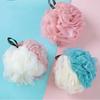 3Pcs Large Bath Balls Color Blocking PE Bath Flower Soft Scrubbing Bubble Net Two Color Bath Flower Dual Shade