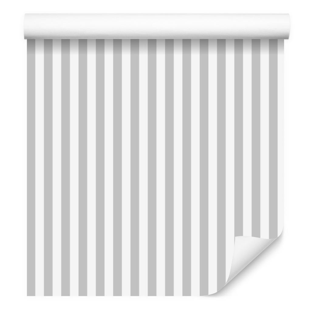 White and gray vertical stripes wallpaper for living room and bedroom 50x1000