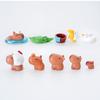New 10Pcs Capybara Miniatures Set - Tiny Resin Desk Decor for Office/Home, Cute Animal Photography Props & Collectible Gift