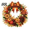 Durable Hanging Ornament Fall Pumpkin Sunflower Wreath Decor, Acrylic Hand Painted Fine Workmanship Decor Window Ornament, Thanksgiving