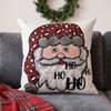 Soft Throw Cushion Case Santa Claus Xmas Tree Pillowslip Santa Pillow Cover  Farmhouse Couch