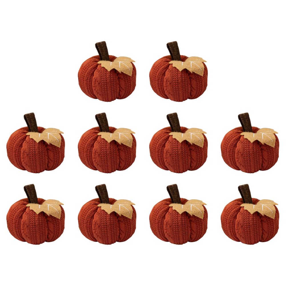 1-10 шт. вязаные тыквенные украшения для праздника урожая в День благодарения, украшения для подносов, поддельные тыквенные украшения для праздника, подарки