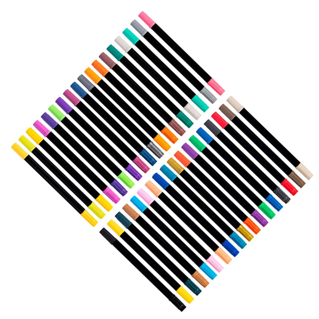 Упаковка из 36 акриловых маркеров, яркий ассортимент цветов, двойной наконечник, быстросохнущий, нетоксичный, для детей и взрослых 