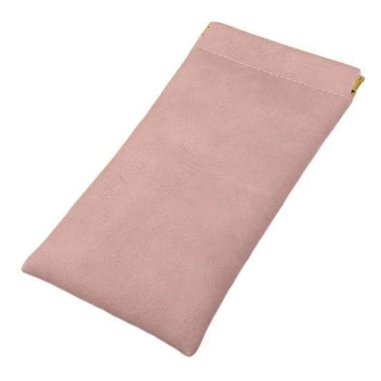 Sunglasses Pouch Soft Home Supply Solid Colour Elastic Opening Auto Closure Sunglasses Pouch Practical Protective Lightweight