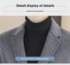 2024 Men's Woolen Stand Collar Coat - Autumn/Winter Business Casual Trend