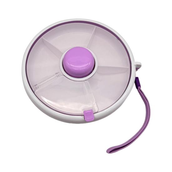 Вращающийся контейнер для закусок с крышкой, вращающийся набор, портативная коробка для конфет для детей, конфетный столик, тарелка для дыни, герметичная коробка для закусок для дома, офиса, школы, пикника