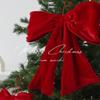 New Red Bowknot Pendant deformable Flannelette Hanging Xmas Ornament Large DIY Christmas Tree Decorations Merry Christmas