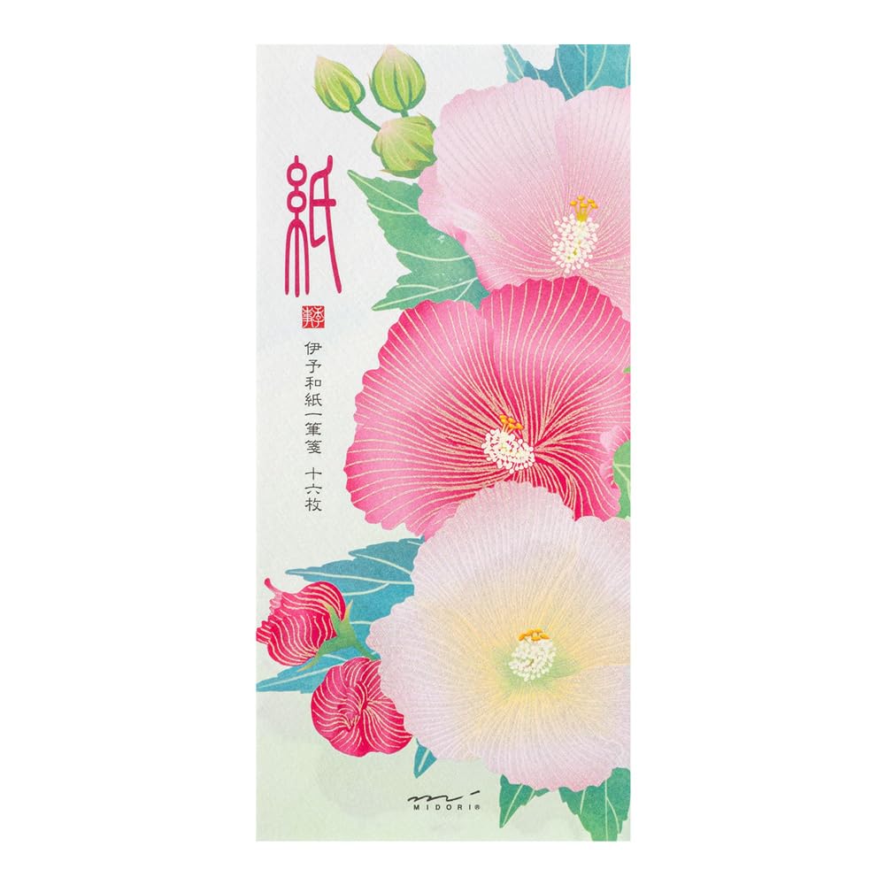 Летняя бумага для писем Midori, Шелк, Узор «Пьяный гибискус», 89608006