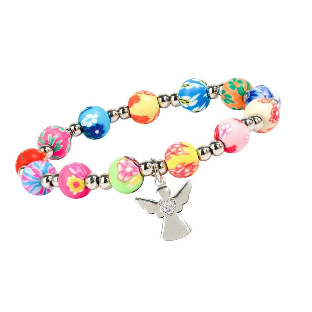 Нежный браслет из жемчужных бусин с подвеской в виде ангела-хранителя, религиозная цепочка на запястье, подарок для девочек на церемонию первого причастия