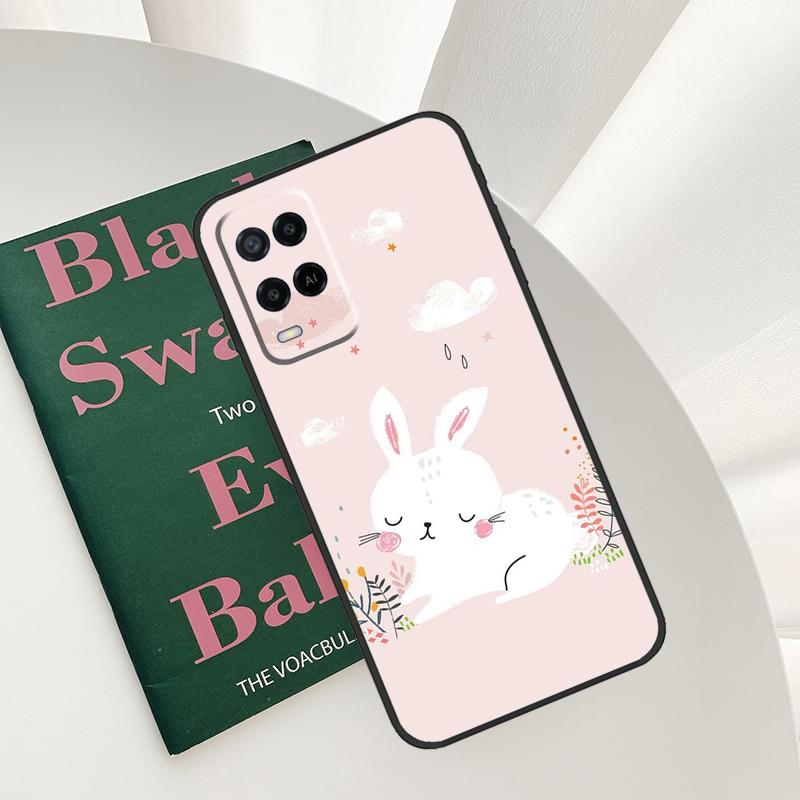 Мультяшный Кролик Заяц Чехол Для Oppo A52 A72 A76 A96 A54 A74 A94 A54S A57S A58 A78 A98 A57 A77 A15 A16 A17 Обложка