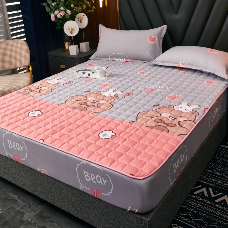 Наматрасник Моющаяся простыня на подкладке Простые покрывала Дышащий стеганый наматрасник (Без наволочки)