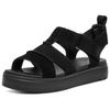 Vintage Round Toe Thick Sole Slide Sandals Women Sandals Black 1170531-BTNL