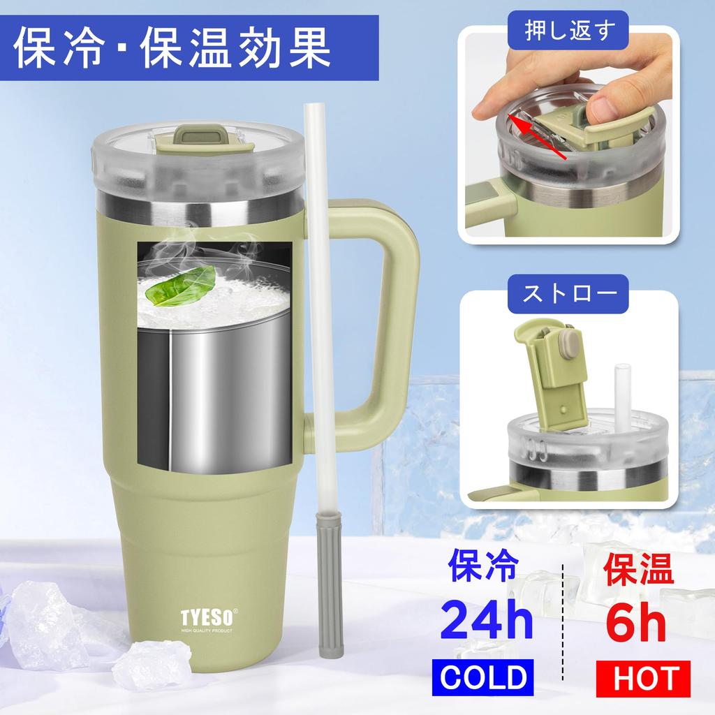 Бутылка для воды TYESO Tumbler, бутылка из нержавеющей стали с холодной изоляцией, бутылка для воды с трубочкой, кружка для улицы с вакуумной изоляцией, двойная структура, широкая