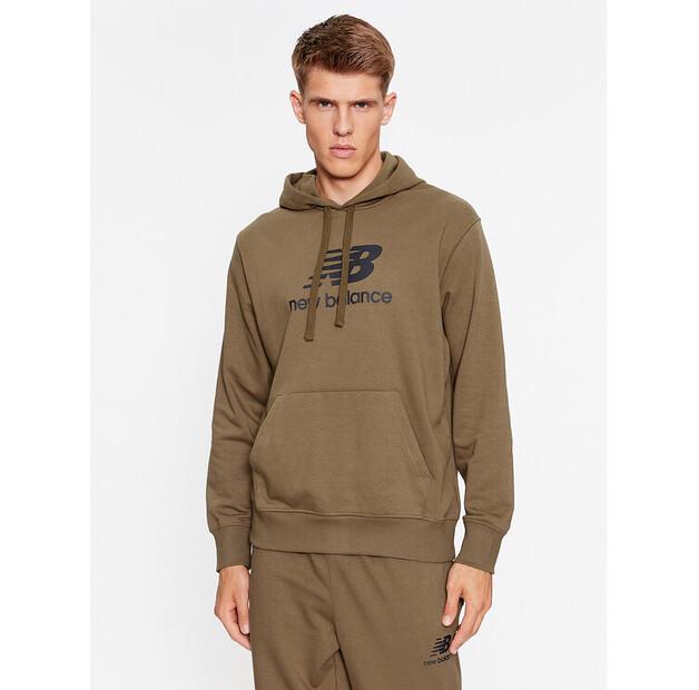 Толстовка New Balance Essentials Stacked Logo French Terry Hoodie