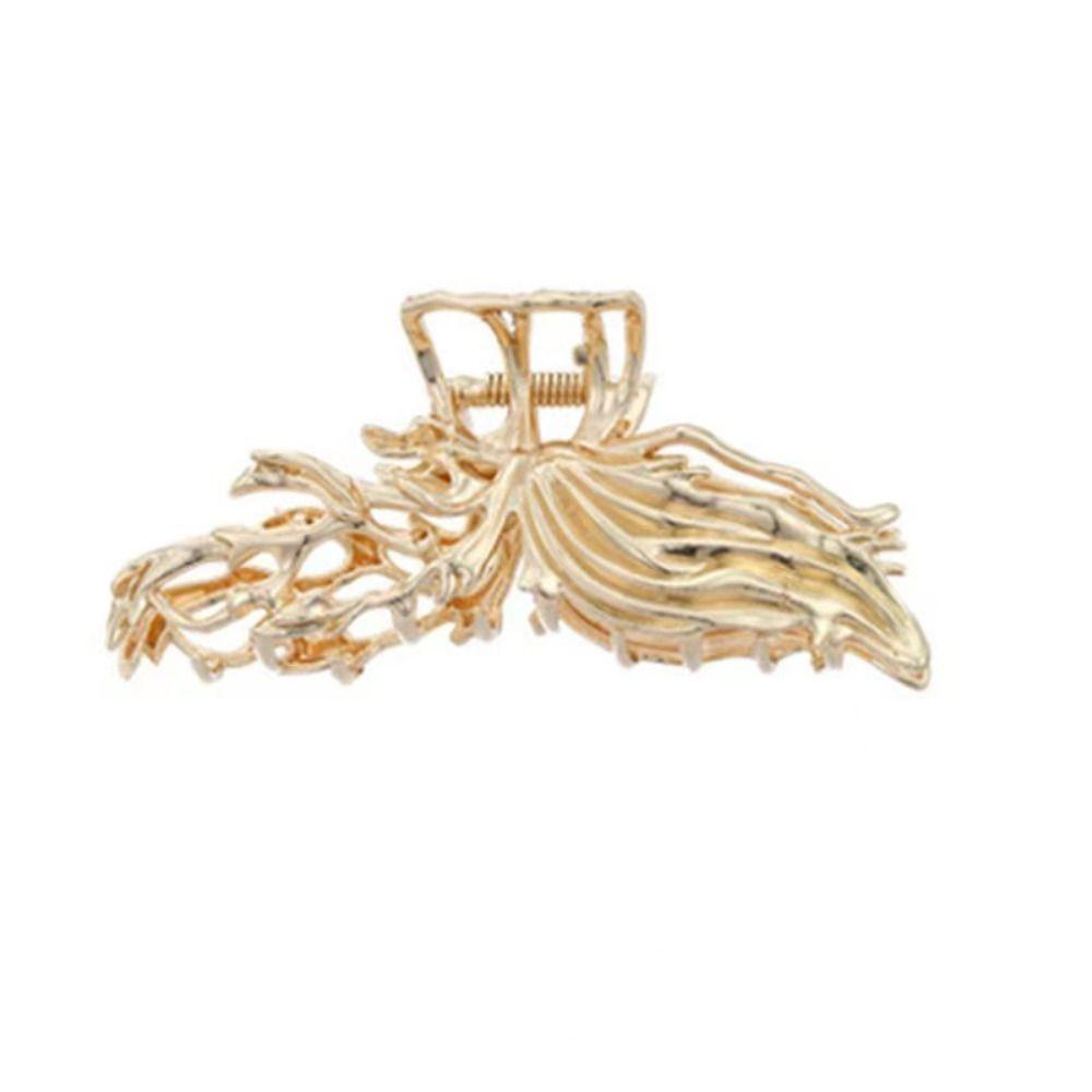 Y2K Geometric Hair Claw Clip Vintage Alloy Shark Clip Fashion Gripper Women Girl Hair Accessory