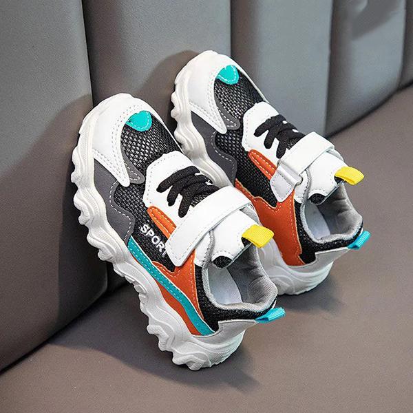 Детские летние легкие повседневные однотонные сетчатые туфли на мягкой подошве, нескользящие кроссовки для бега, противоударные уличные прогулочные кроссовки