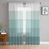 Striped Minimalist Light Water Duck Green Window Tulle Curtains for Living Room Bedroom Hotel Luxury Decoration Sheer Curtains