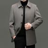 Men's Double-sided Cashmere Coat Mid-length Thickened Dad's Woolen Coat Middle-aged Removable Down Liner