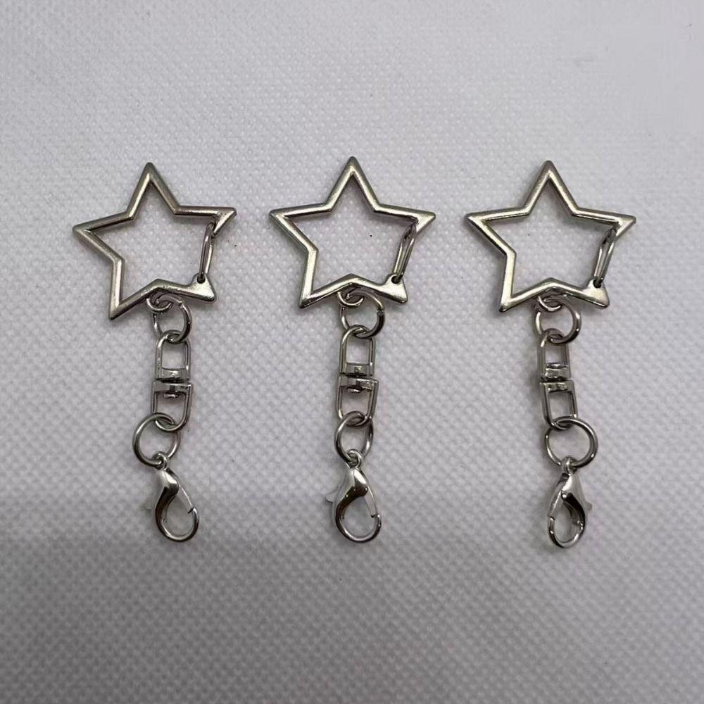 10Pcs Multi Styles Spring Snap Keychain 360 Rotate Star Shaped Clasp  DIY Jewelry Making