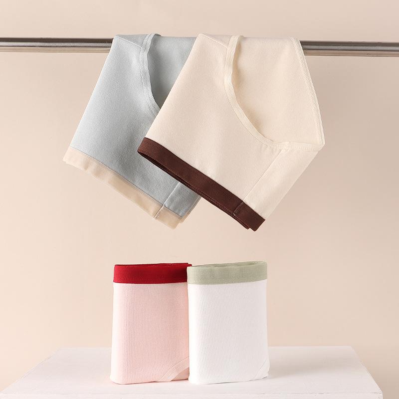 Underwear Women's Cotton 7A Antibacterial Crotch Midwaist Seamless Briefs Triangle Underpant