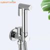 Bidet Faucet Stainless Steel Portable Toilet Bidet Sprayer Set Toilet Faucet Hygienic Shower Hot Cold Water Shoer Head