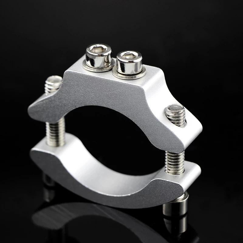 Мотоциклетная фара для электровелосипеда, крепление для прожектора, фиксированный зажим, кронштейн, зажим, алюминий, серебристый, аксессуары для мотоциклов