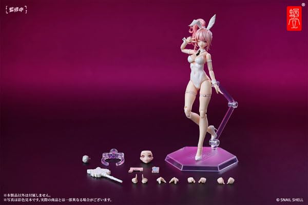 Kanokura Bunny Girl Approximately 155mm Tall the Top of the Scale Action Figure Made of and POM Irene, (to Head), 1/12 Pre-painted PVC, ABS,