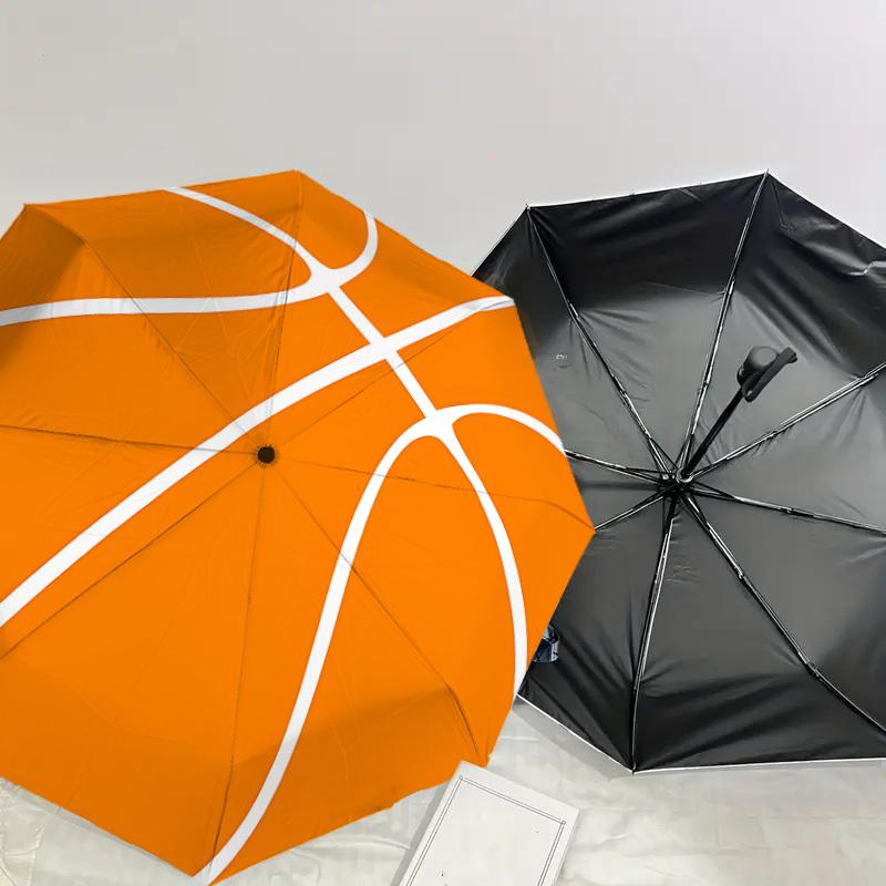 1PC basketball Automatic Open/Close Umbrella with Windproof, 8-Rib Sturdy Canopy, Durable Ribs, Fashionable Design1287A