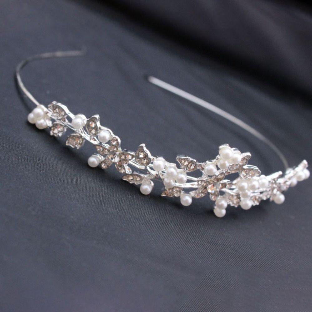 2pcs Sparkling Rhinestone Queen Crown Bride Headdress Wedding Jewelry Birthday Party