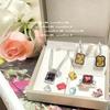 Small Treasure Box, Can Be Exchanged For 6 Kinds Of Colored Gemstone Necklace N + Kinds Of Wearing Methods, Plated With 18K Gold Square Diamonds