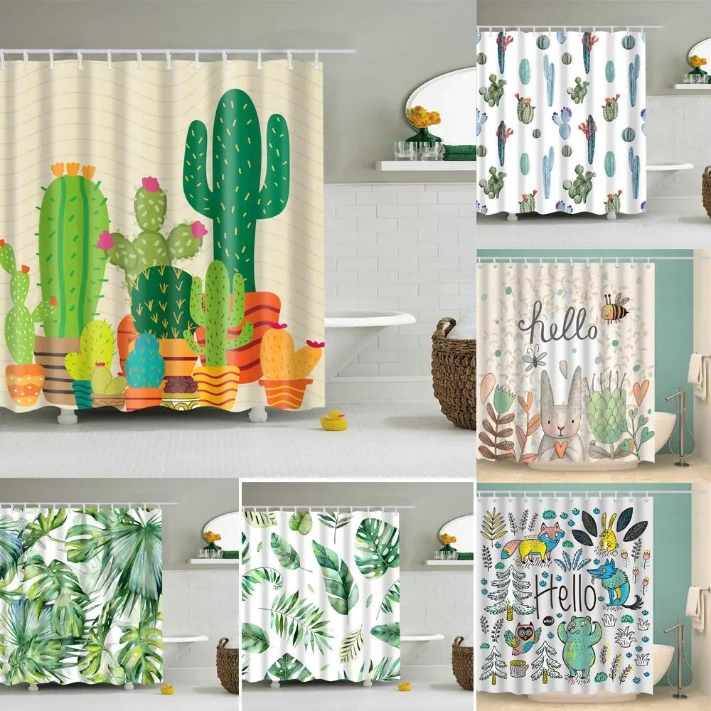 3D Будда Растение Принт Занавески для Ванной Водонепроницаемая Полиэстеровая Ткань Занавеска для Душа Ширма с Крючками Занавески для Ванной