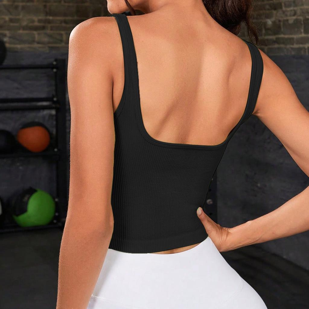 Женский спортивный жилет с низким вырезом, топ для фитнеса, безрукавный костюм для йоги, топ безрукавный костюм для йоги