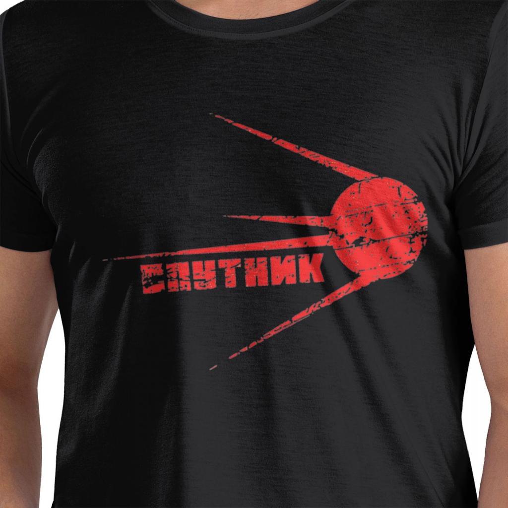 SPUTNIK CCCP Russian T Shirt Beach Y2K Casual T Shirts 100% Cotton Leisure Tee Shirt For Mens Short-Sleeve Design Tees