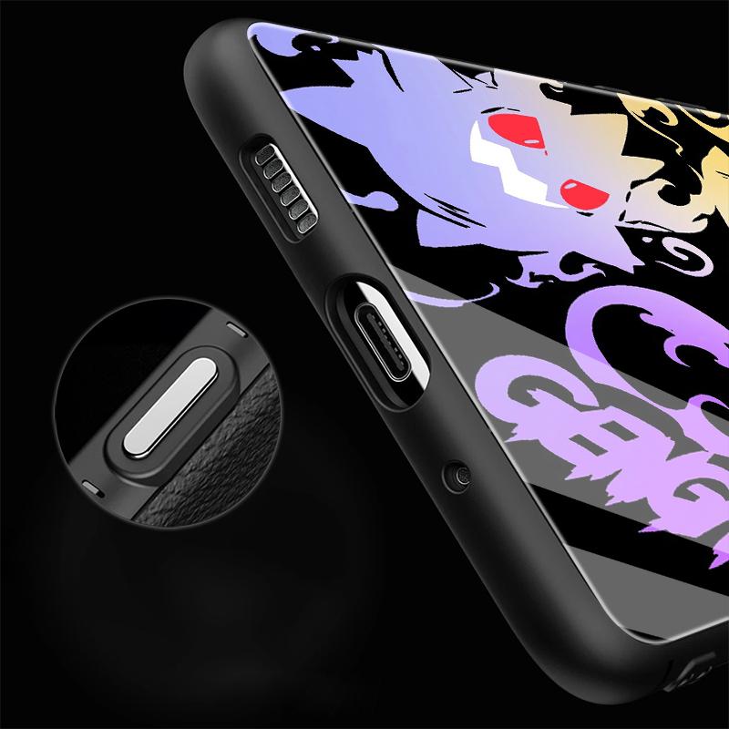 Cool Gengar Pokemon Glass Case for Samsung Galaxy S26 S25 Ultra S23+ S24 S21 S24+ S22 S25+ S20 FE S23 Plus Luxury Phone Cover