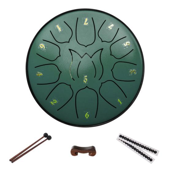 Steel Tongue Drum To Use 11 Compact Design Portable Easy Notes 6 Inches Rain
