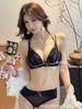 Lace small breasts gather underwear women's deep V sexy lift show big bra close breast anti-sagging no steel ring