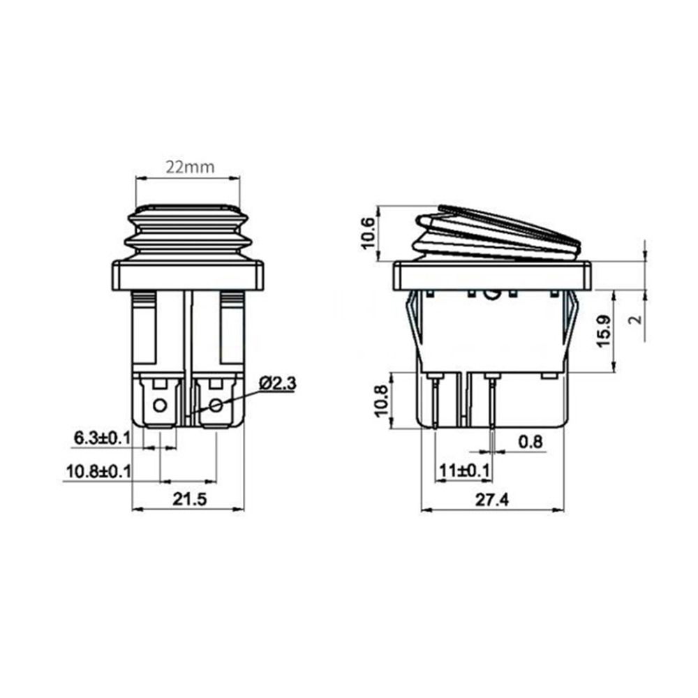 Тумблер DC 12V 10A Водонепроницаемый Переключатель заднего хода Высокое качество
