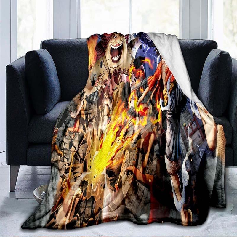 Аниме цельное фланелевое одеяло с 3D принтом, пододеяльник для дивана, дорожное детское постельное белье, плюшевое фланелевое одеяло