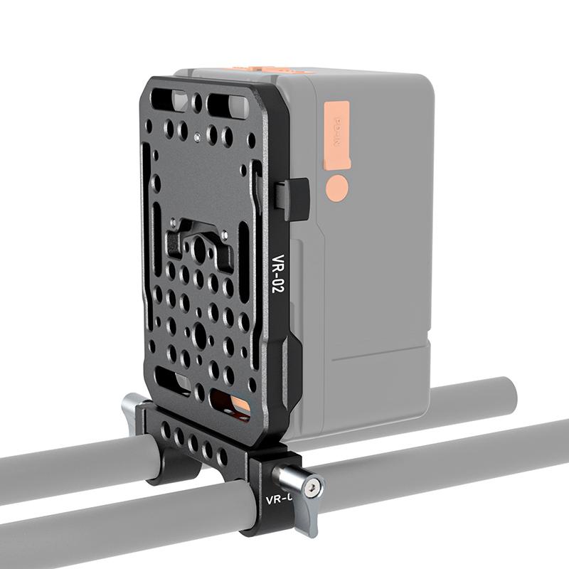 ZGCINE VR-01 VR-02 VR-05 V Mount Battery Plate W/ Rod Clamp standard V Lock battery plate adapter with automatic Lock protection