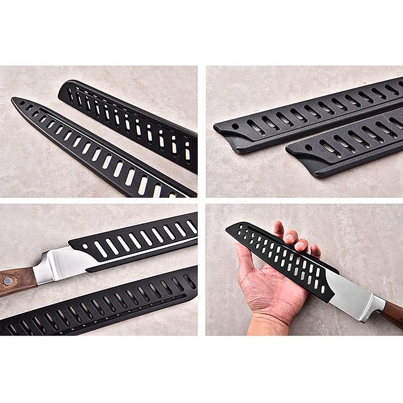 Kitchen Knife Sheath Black Plastic Knife Covers Knife Blade Protector Cover Edge Guards Case Boning Fruit Bread Chef Knife Tool