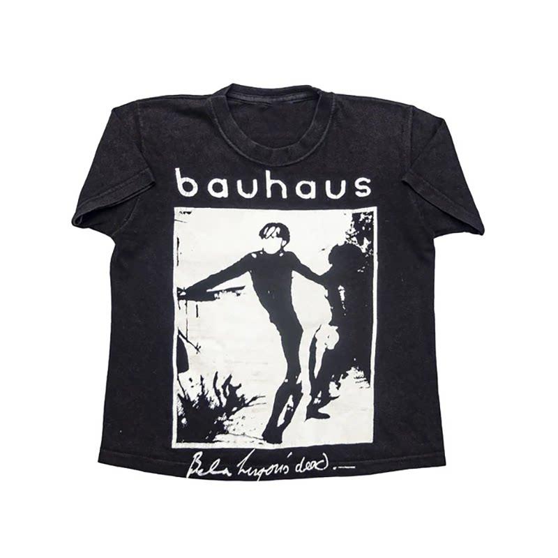 New Bauhaus Band Gothic Rock Trend Brand American Streetwear Retro Short-sleeved Men's Pure Cotton Printed T-shirt