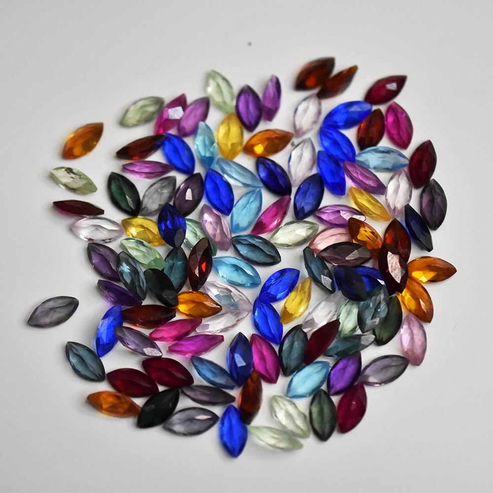 Natural Sapphire 12 Pcs 10x5 mm Marquise Cut Lot Mix Color Gemstone