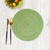 2 Pcs Anti-Slip Round Table Mat Set Woven Placemats Dining Table Non-Slip Coasters for Kitchen Heat Resistant Bowl Pads Drink Mats