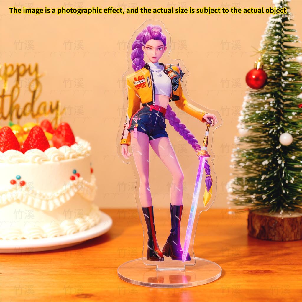 Anime KPop Demon Hunters Figure, Acrylic Stand, Rumi Mira Zoey Model, Birthday Table Decoration, Christmas Gift for Fans