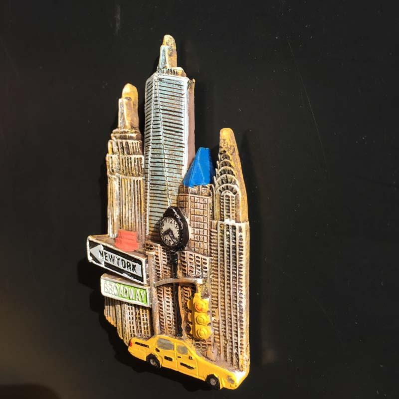 3D Нью-Йорк классические смоляные магниты на холодильник домашняя кухня коллекционные сувениры декоративный подарок для путешествий