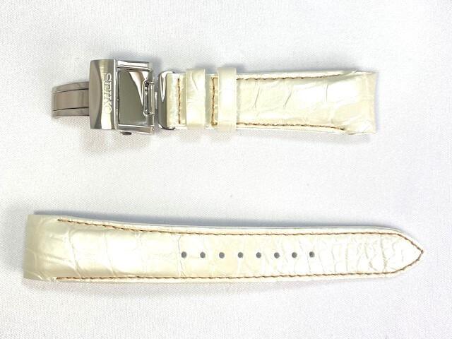L09G011J9 SEIKO Brightz 21 мм Кожаный для ремешка, Крокодил, Белый, SAGA142/ 8B54-0AY0